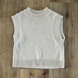 Cropped sweater vest